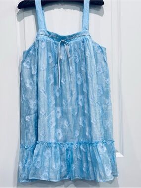 NWT Idem Ditto Baby Blue Formal Babydoll Dress - Small